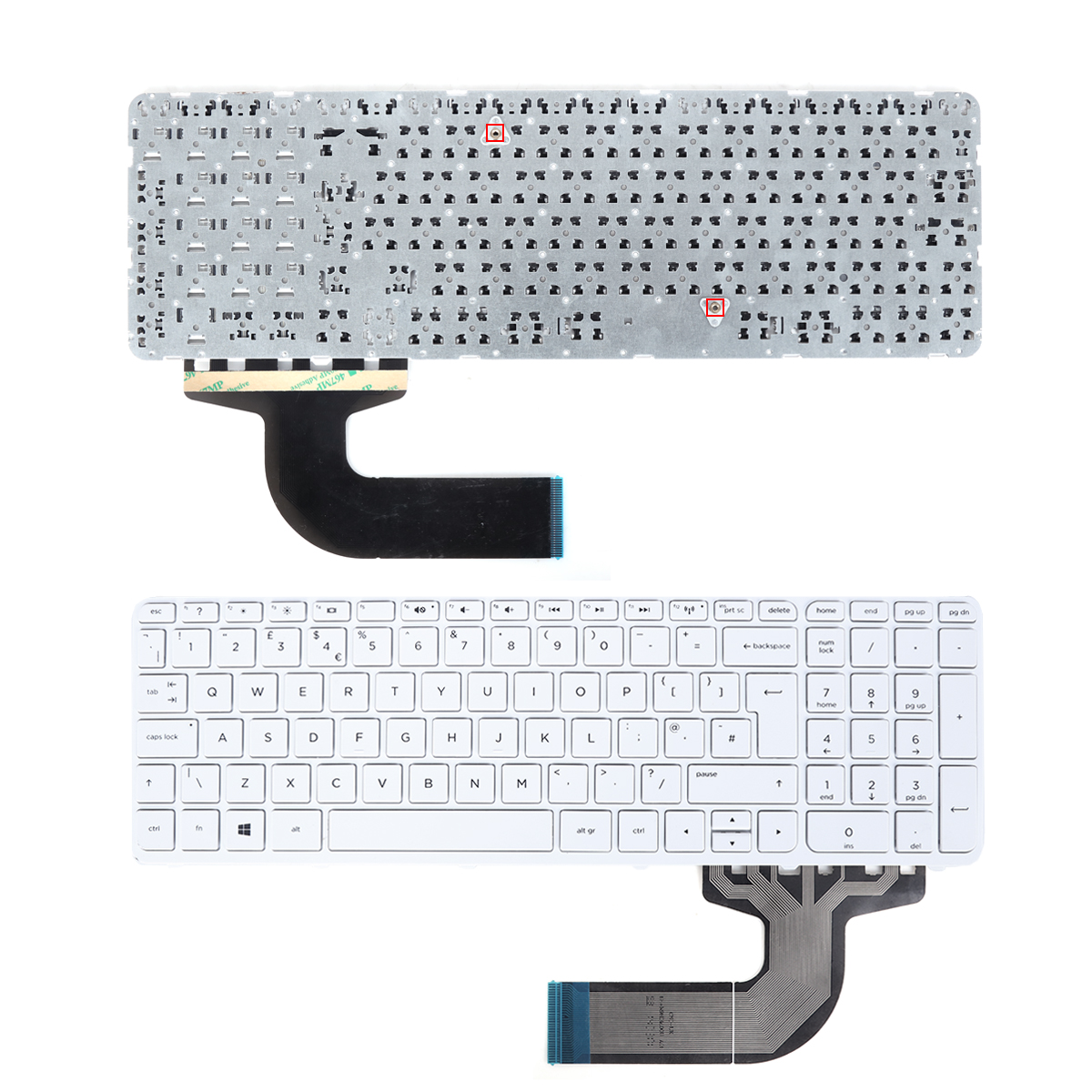 Picture of New Replacement Laptop Keyboard For HP Pavilion 15-e 15-n 250 G3 255 G3 256 G3 WHITE FRAME WHITE(Win8) Uk Layout
